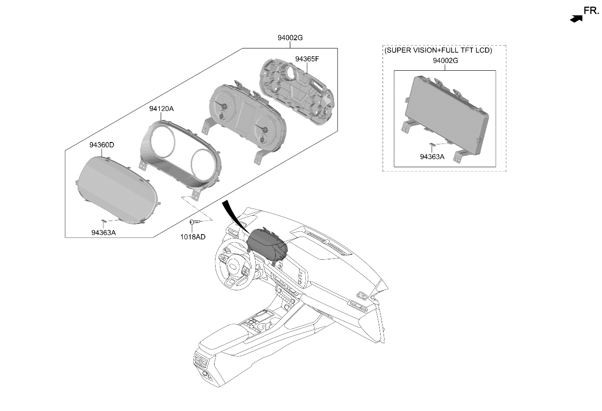 Kia 94363L2000 Cover-Cushion 94363L2000 Kia Cover-Cushion