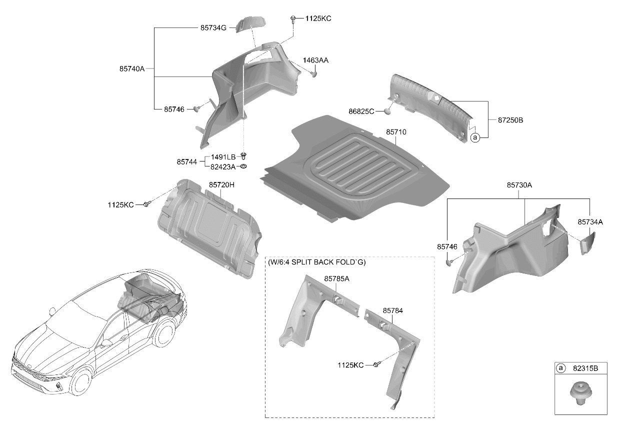Kia 85710L3000WK Mat Assembly-Luggage COV 85710L3000WK Kia Mat Assembly-Luggage COV