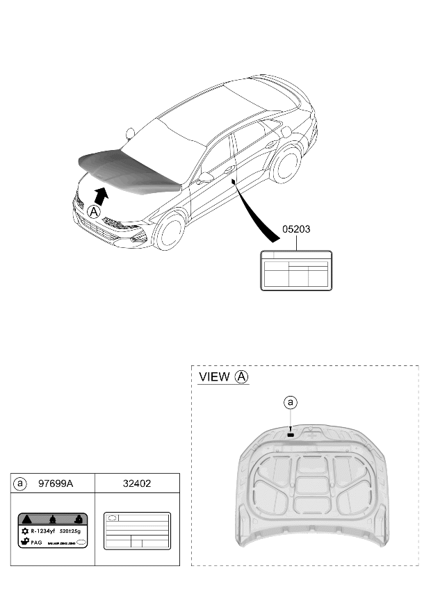 324502S124 Kia Emission Label