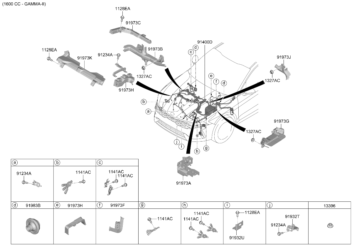 91420L3081 Kia Control Wiring Assembly