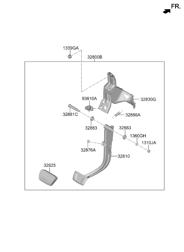 Kia 32810L1100 Brake Pedal 32810L1100 Kia Brake Pedal