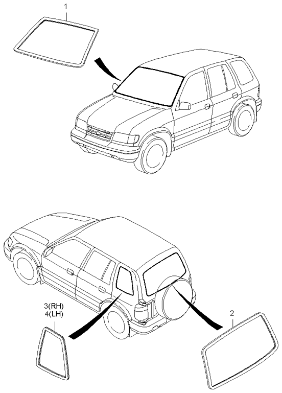 Kia 0K01950604F Moulding-Quarter Window,LH 0K01950604F Kia Moulding-Quarter Window,LH