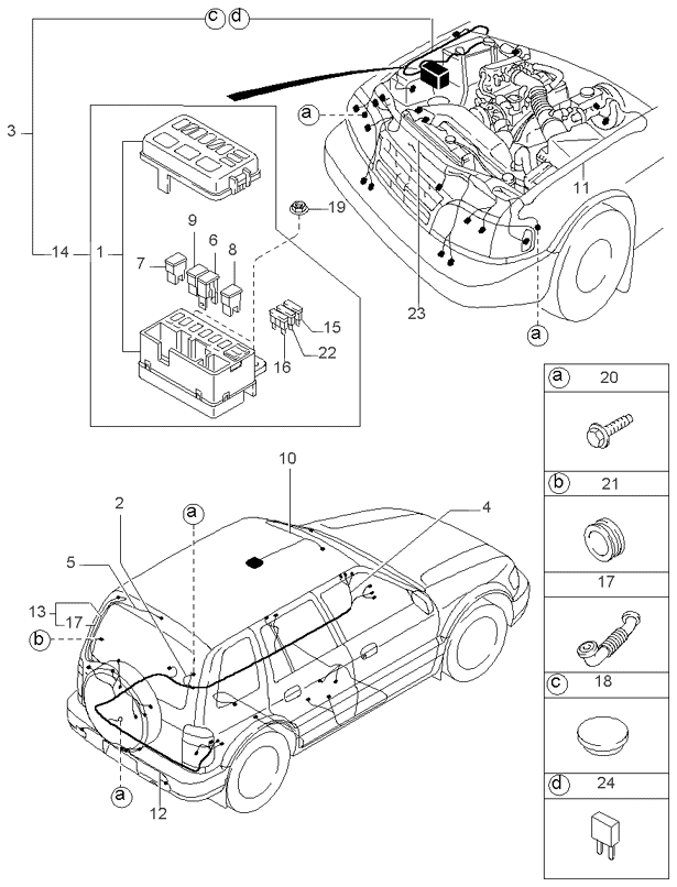 Kia 0K08A67131D Wiring Assembly-Front ,NO3 0K08A67131D Kia Wiring Assembly-Front ,NO3