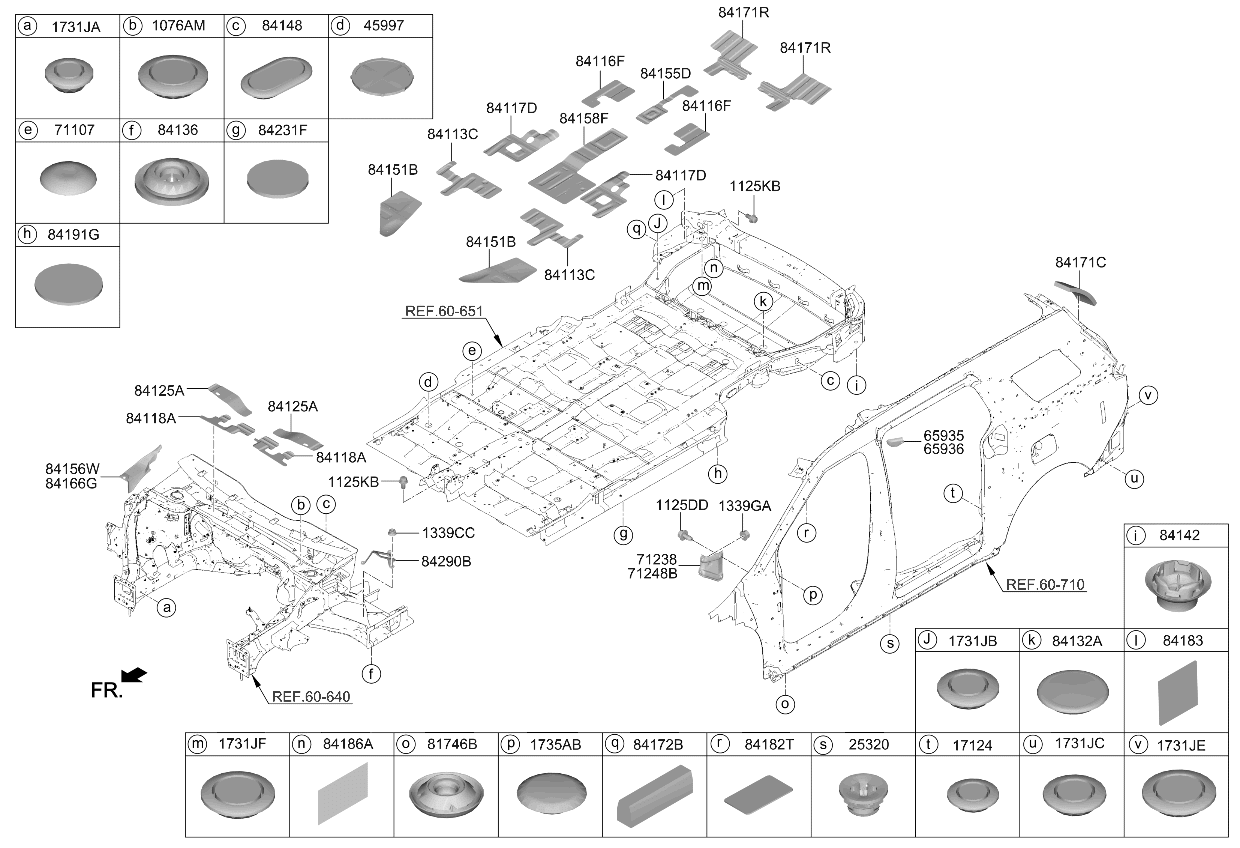 84186R0000 Kia Pad-ANTI/VIB Ctr FLR