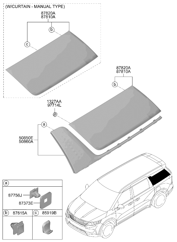 87890R0000 Kia Hook-Curtain