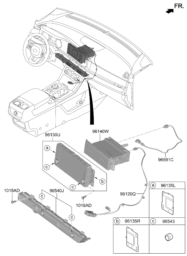 96160R0730WK Kia Audio Assembly
