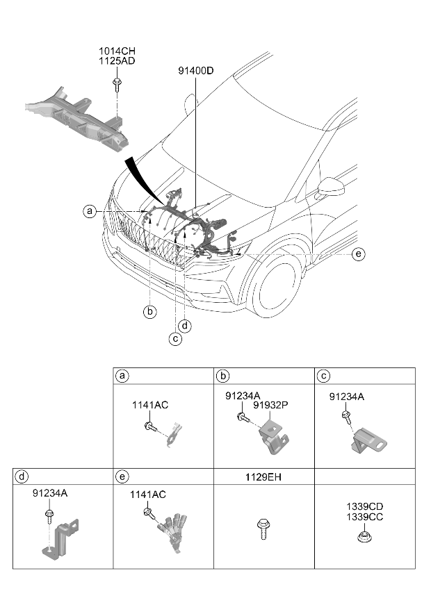 91410R0491 Kia Control Wiring Assembly