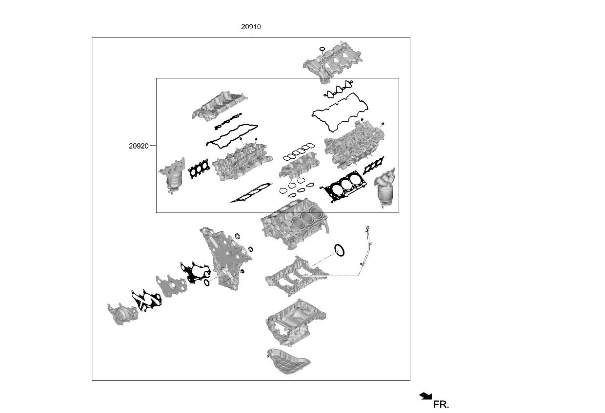 209103NC00 Kia Engine Overhaul Gasket Kit  