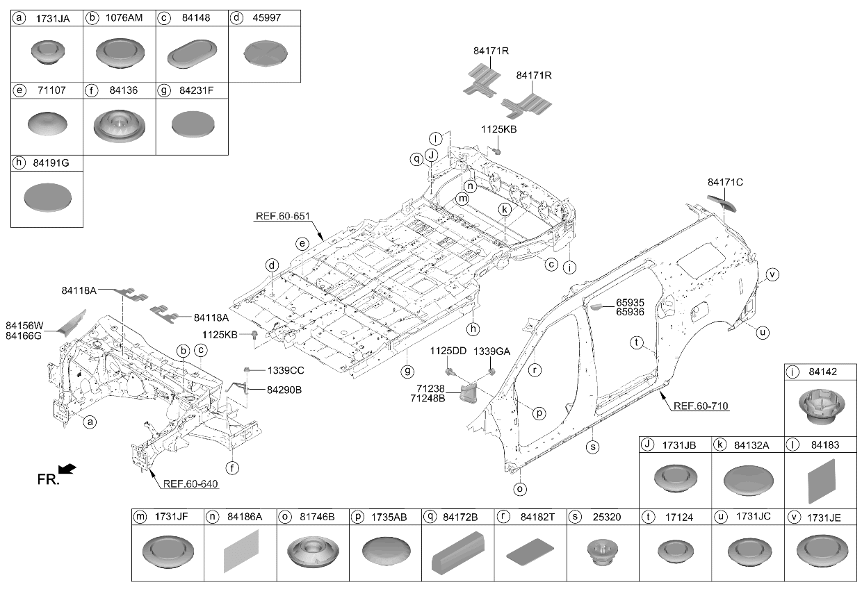84177ES000 Kia ANTI PAD-RR FLR RR S  