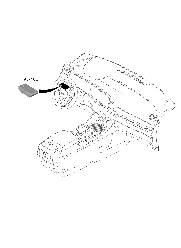 93700ES050WK Kia Side Crash Pad Switch Assembly  
