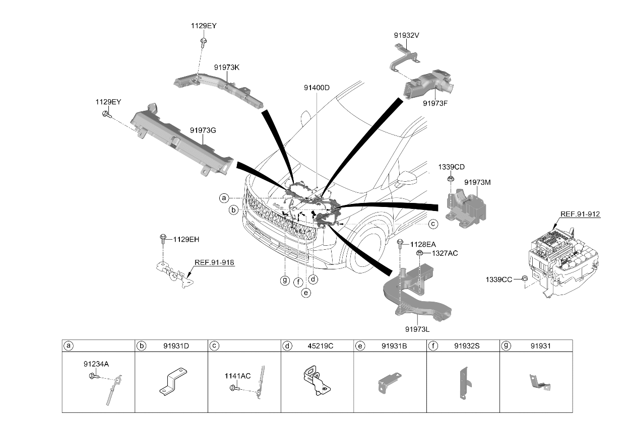 91931P4020 Kia Wiring Mounting Bracket  