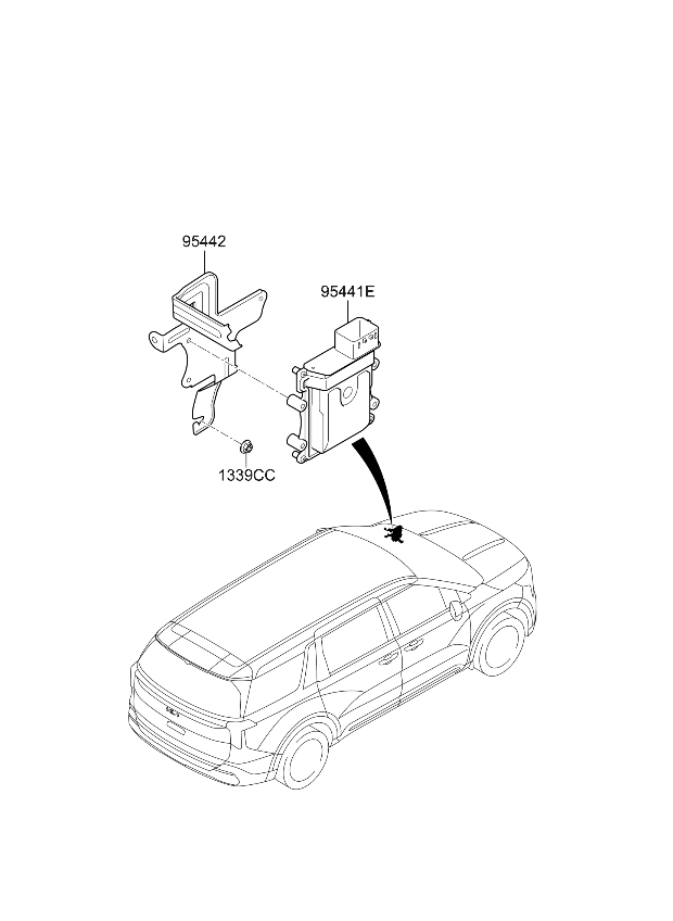 954413D520 Kia BRACKET-ATA CONTROL  