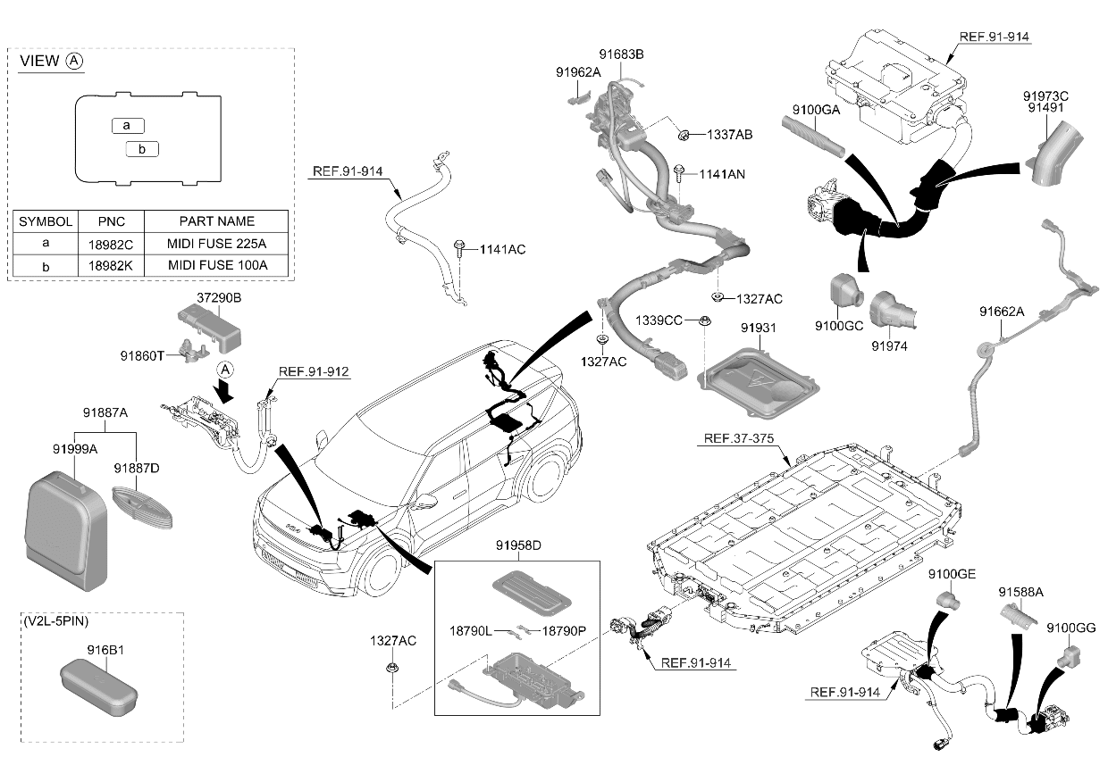 Kia 91961GI070 Wiring Protector 91961GI070 Kia Wiring Protector