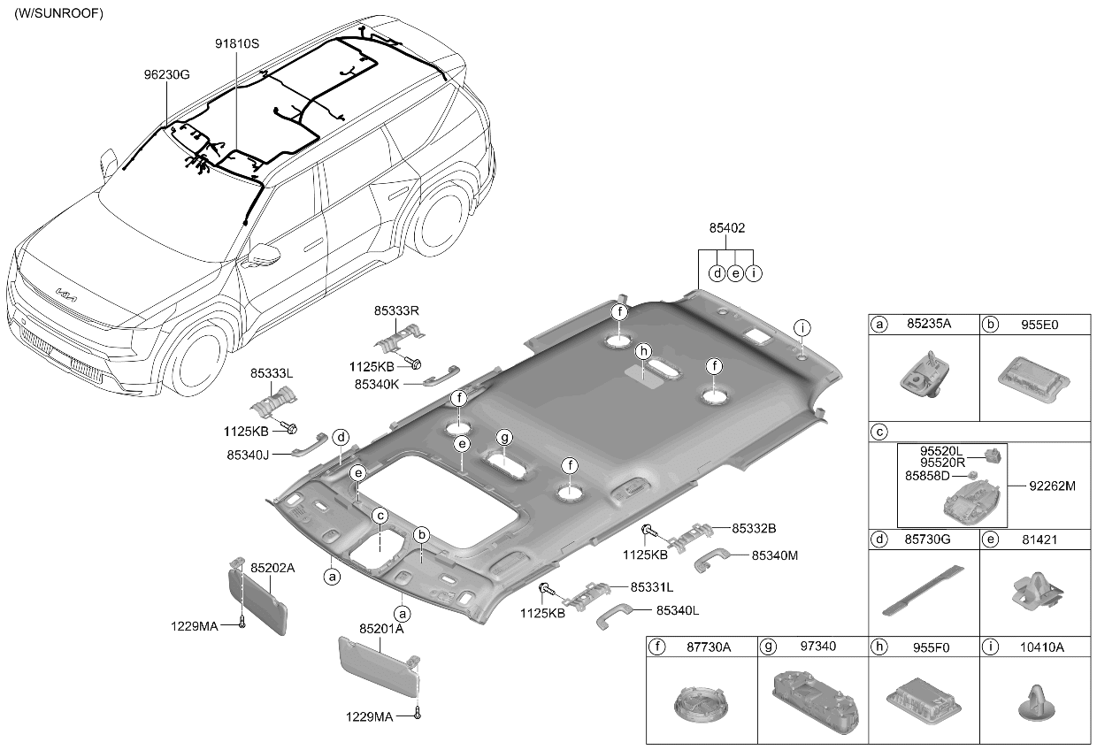 92810DO240EMA Kia LAMP ASSY-OVERHEAD C