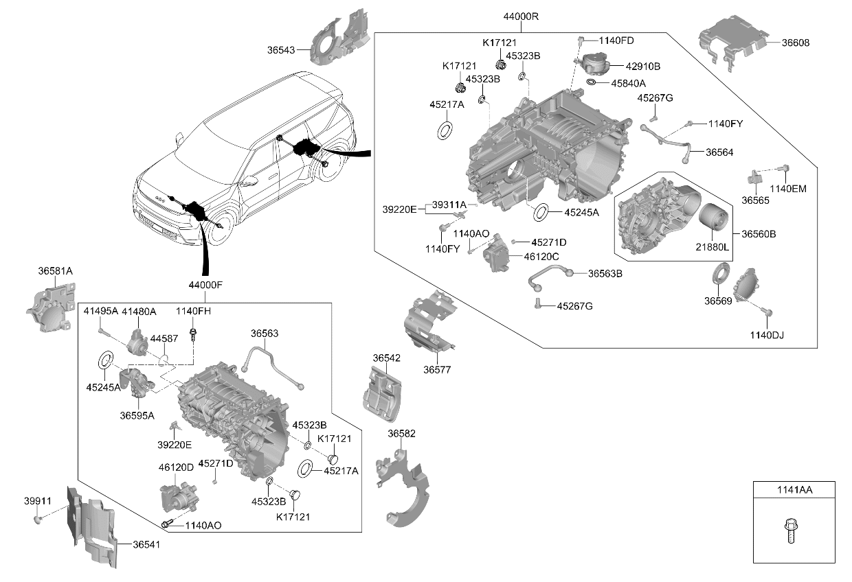 365691XFB0 Kia STATOR ASSY-RSV