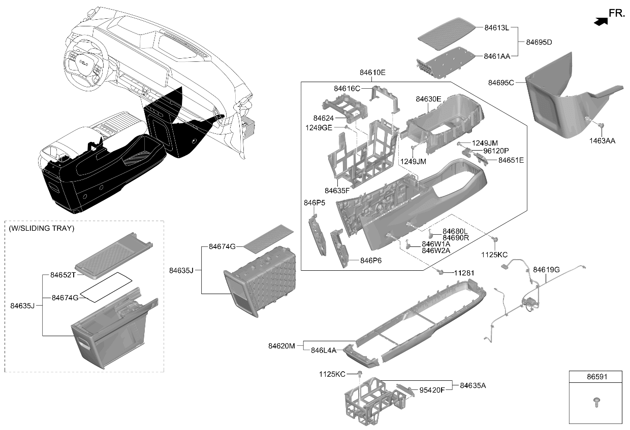 846L4DO000CRN Kia MOOD LAMP ASSY-CONSO