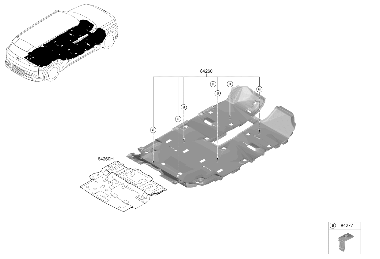 84260DO170CRN Kia Floor Carpet Assembly