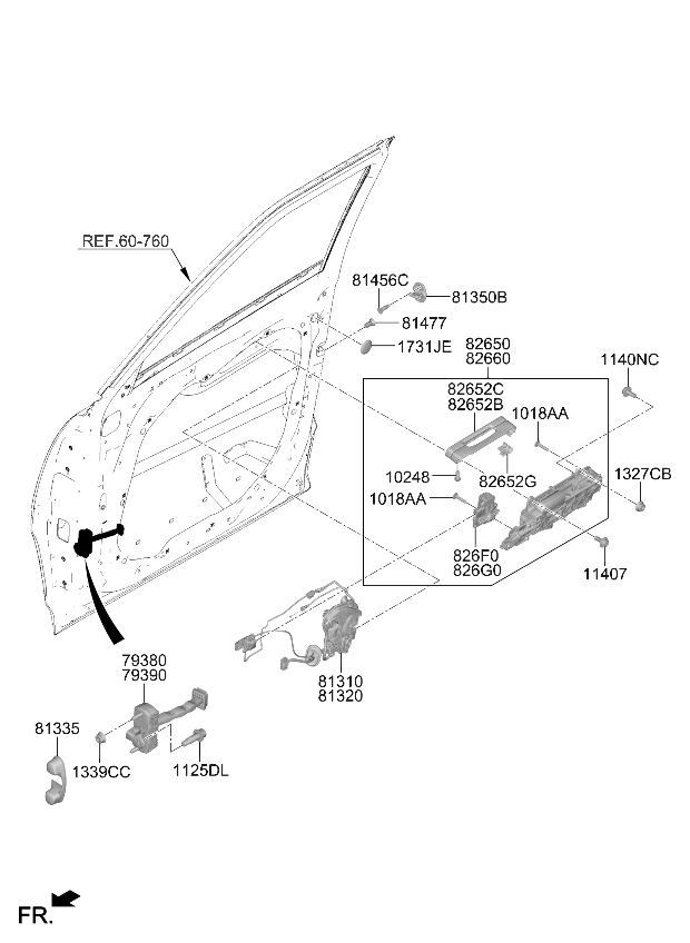 82652DO020IEG Kia Front Door Outside Handle Cover