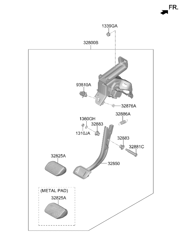 32825DO110 Kia Pedal Pad