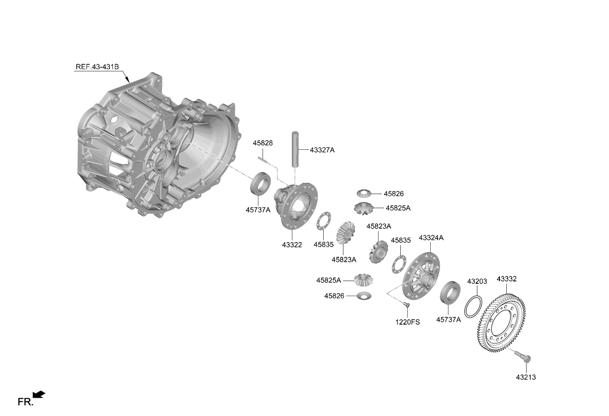 Kia 433322D080 Gear-Differential Dr 433322D080 Kia Gear-Differential Dr