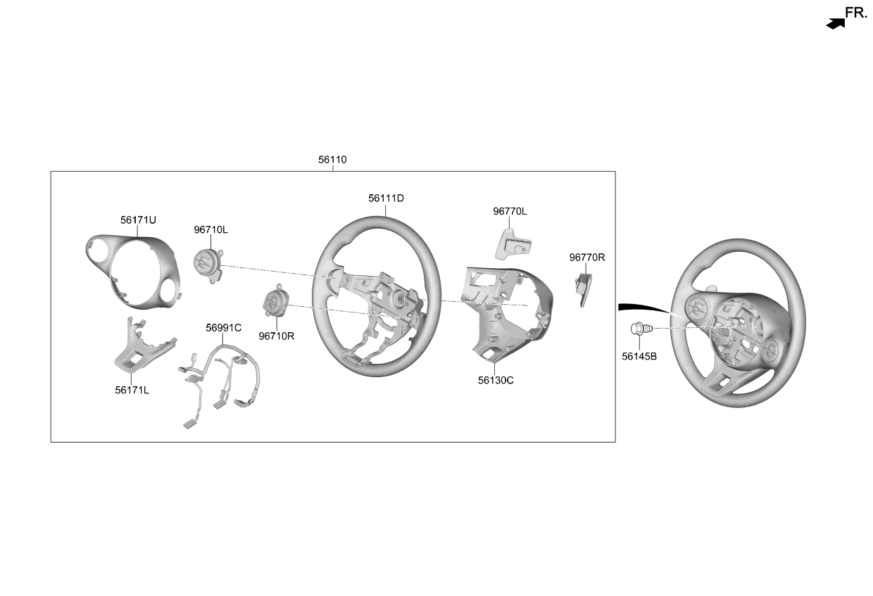 56120K0000SQE Kia Steering Wheel Cover Assembly