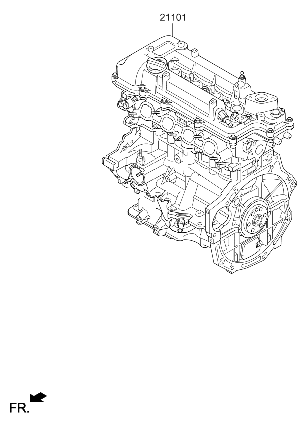 1E3212EH03 Kia Sub Engine Assembly