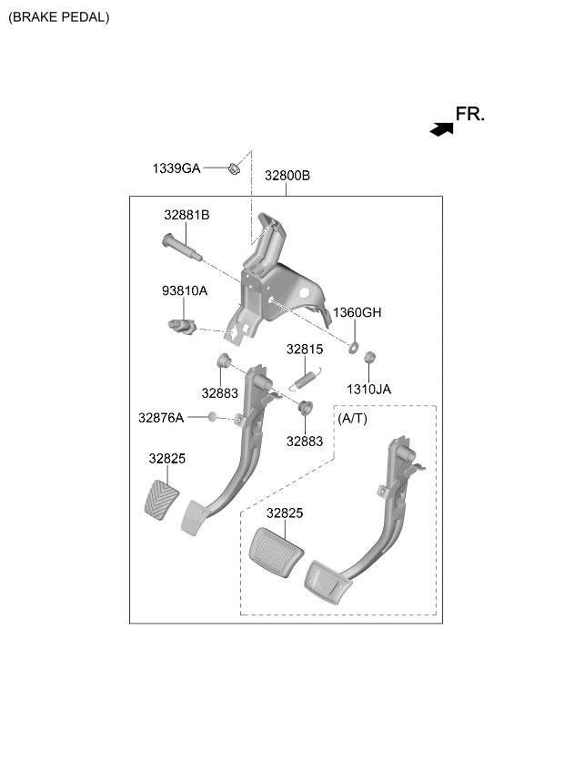 32800K0200 Kia Brake Pedal Assembly