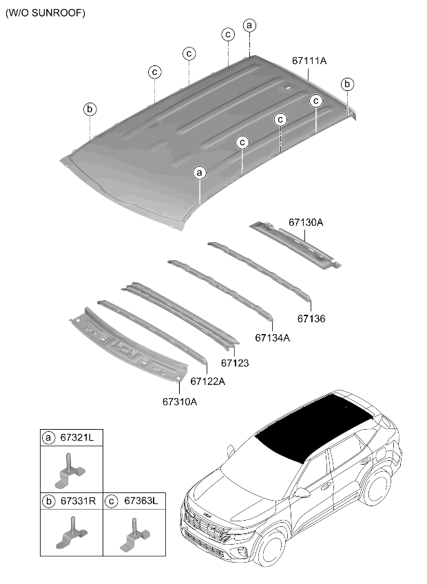 Kia 67331Q5000 Bracket Assembly-R/RACK 67331Q5000 Kia Bracket Assembly-R/RACK