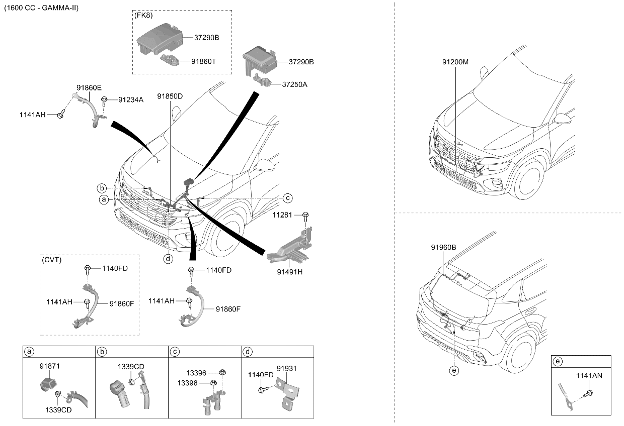 91931AA040 Kia Wiring Mounting Bracket