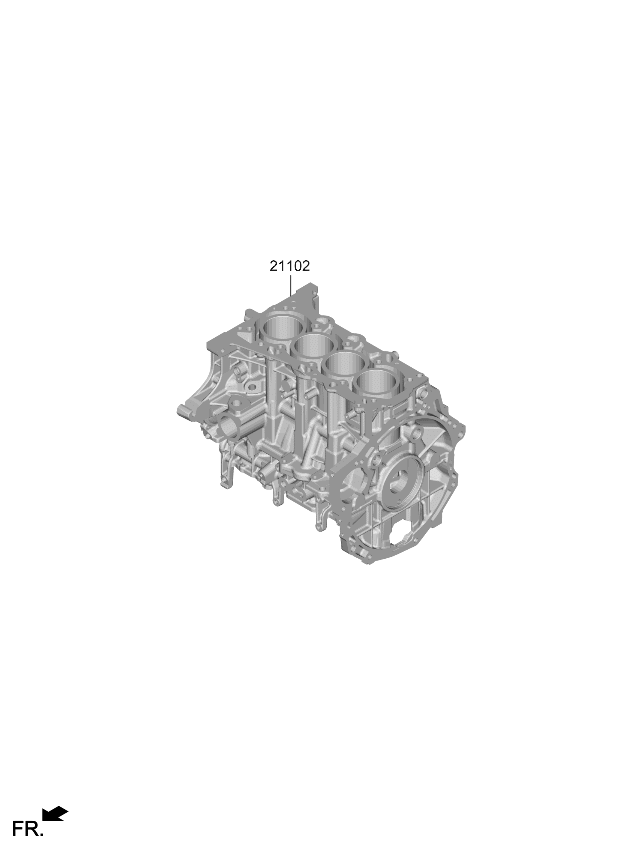 Kia 2K9922MH00 Short Block Engine Assembly 2K9922MH00 Kia Short Block Engine Assembly