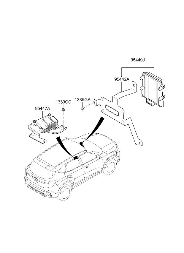 Kia 954424G680 BRACKET-ELECTRONIC C 954424G680 Kia BRACKET-ELECTRONIC C