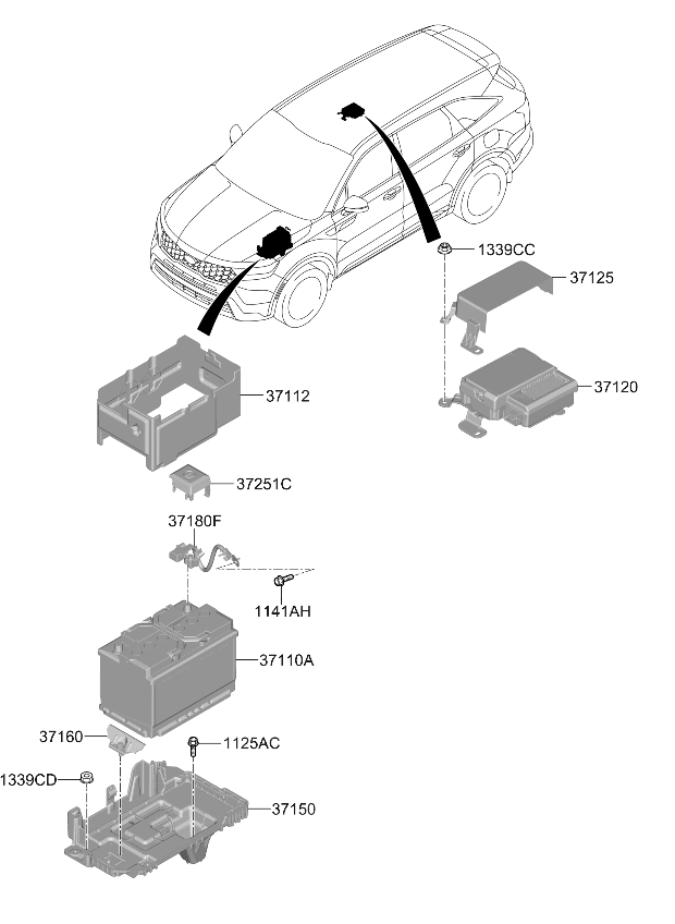 Kia 37120R5220 BATTERY ASSY-LITHIUM 37120R5220 Kia BATTERY ASSY-LITHIUM