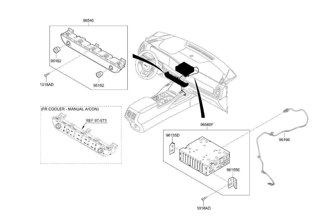 96560R5EB0 Kia Head Unit Assembly AVN