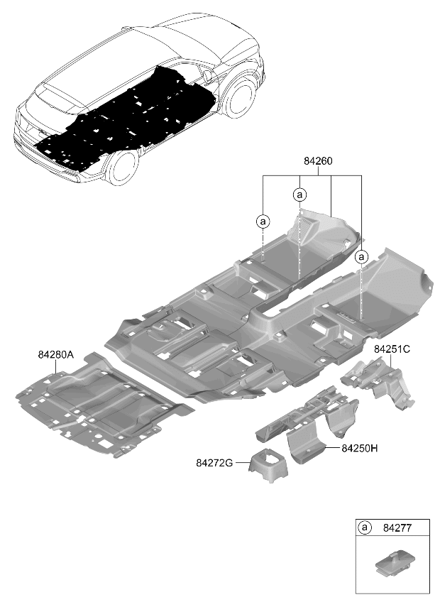 Kia 84260R5700WK Floor Carpet Assembly 84260R5700WK Kia Floor Carpet Assembly