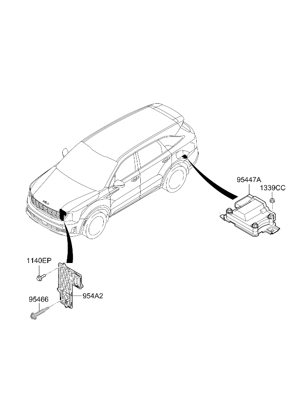 954474G650 Kia 4WD ECU