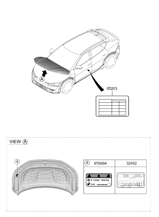 Kia 324101XAH1 Emission Label 324101XAH1 Kia Emission Label