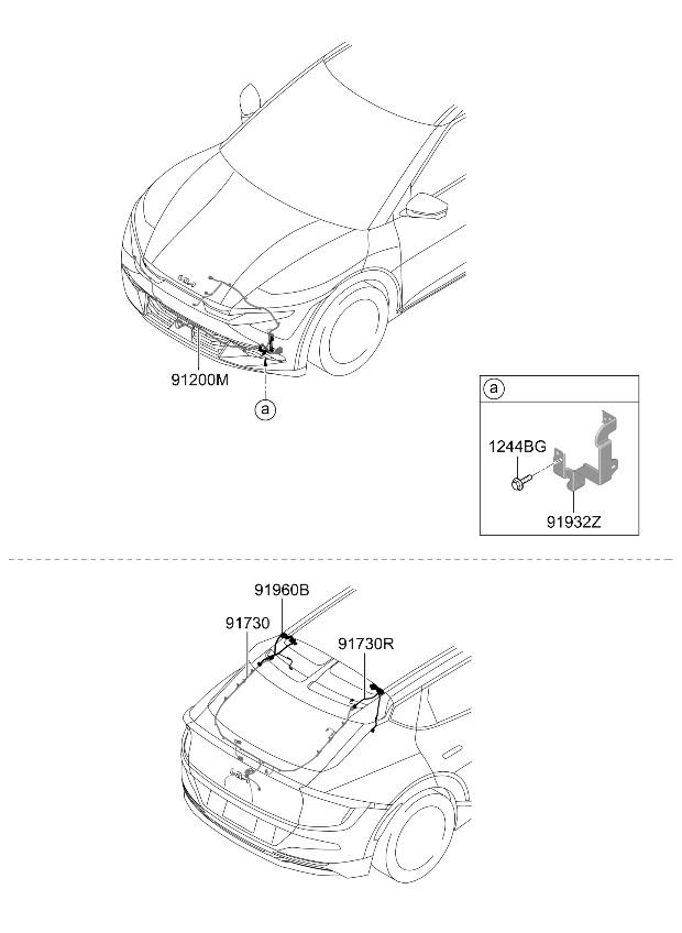 91650XG520 Kia Tail Gate Wiring Assembly  