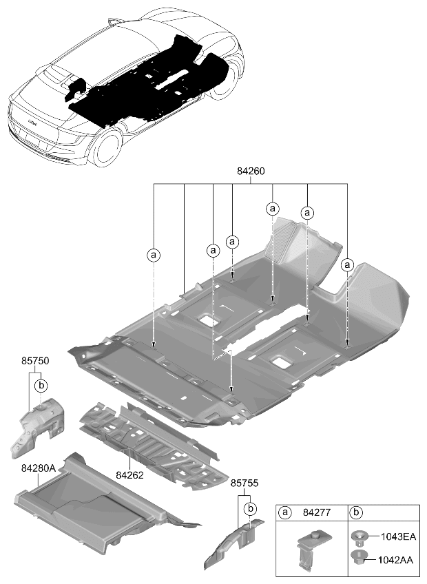84260XG300WK Kia Floor Carpet Assembly  