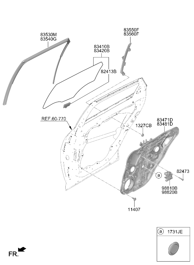 Kia 83460XG000 Power Window Motor Assembly 83460XG000 Kia Power Window Motor Assembly