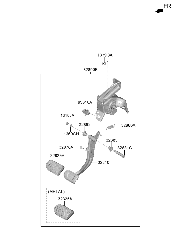32800CV200 Kia PEDAL ASSY-BRAKE  