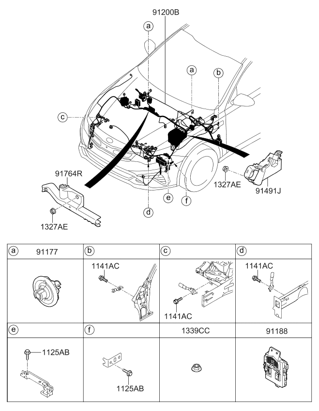 91971A8050 Kia Protector-Engine,RH