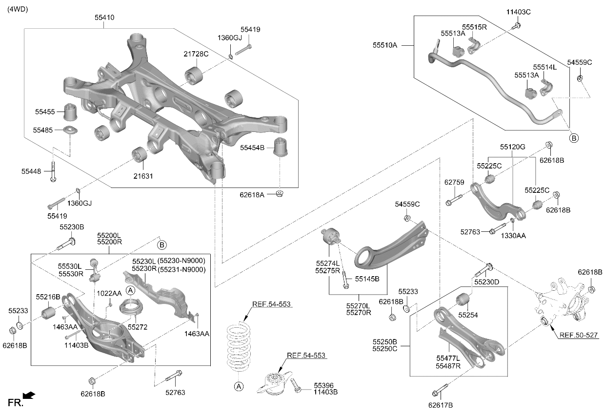 55231N9060 Kia COVER-RR LWR ARM,RH  