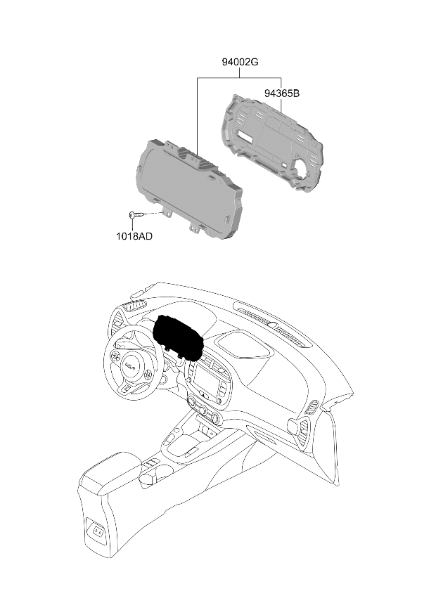 Kia 94023K0020 Instrument Cluster Assembly 94023K0020 Kia Instrument Cluster Assembly