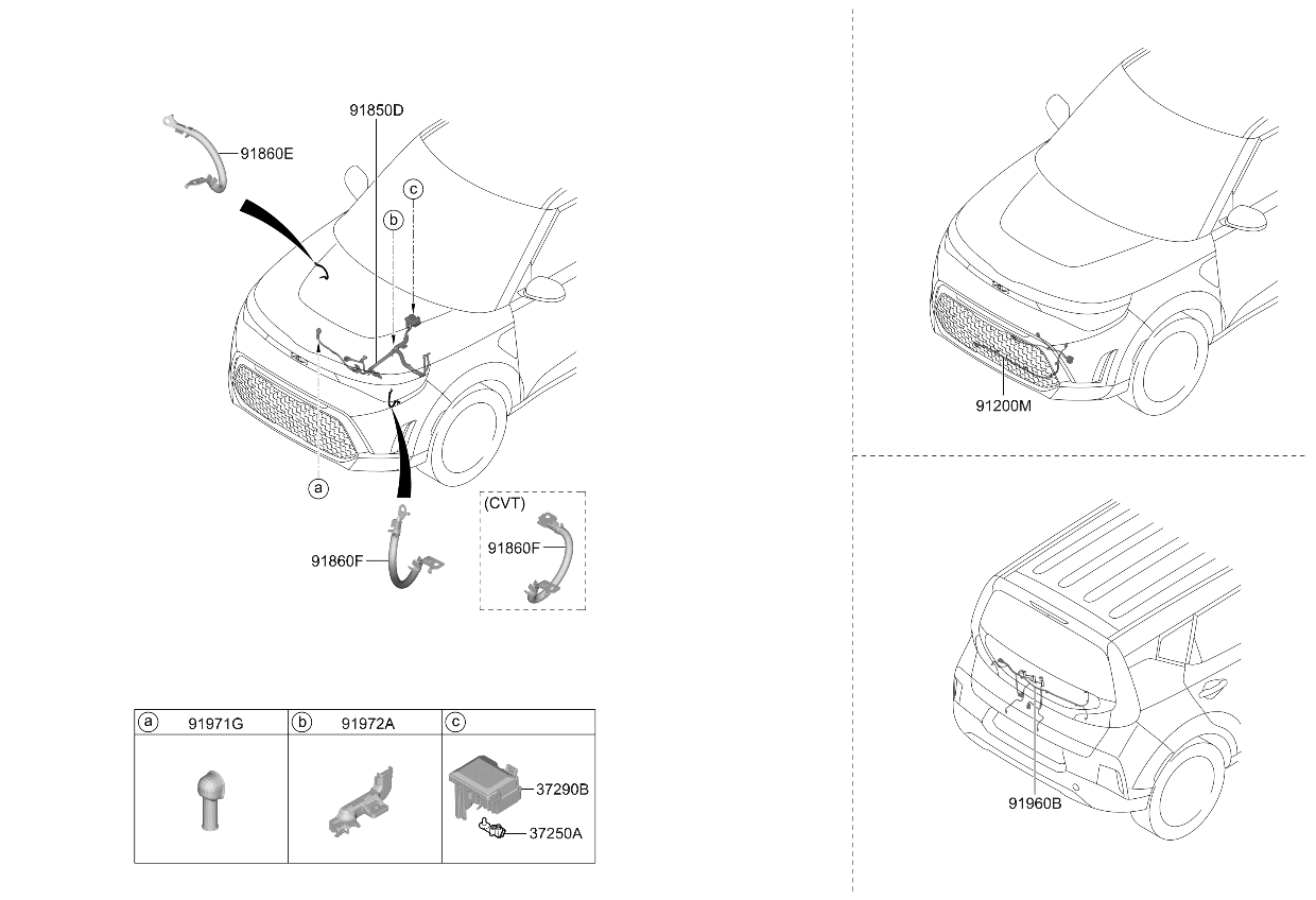Kia 91655K0030 Tail Gate Wiring Assembly 91655K0030 Kia Tail Gate Wiring Assembly