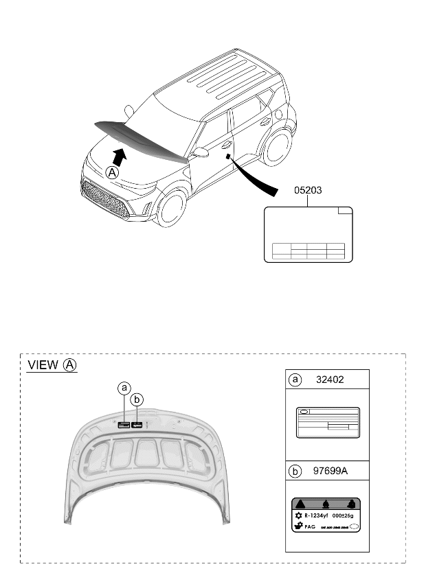 Kia 324012ESK7 Emission Label 324012ESK7 Kia Emission Label