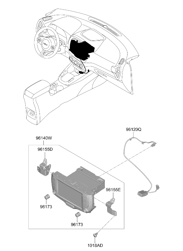 Kia 96160K0EA0WK Audio Assembly 96160K0EA0WK Kia Audio Assembly