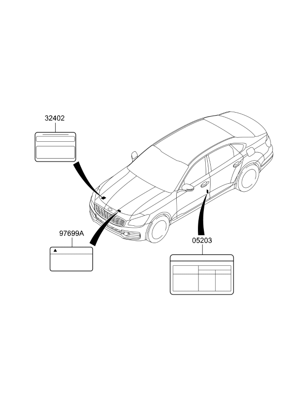 Kia 324503L253 Emission Label 324503L253 Kia Emission Label