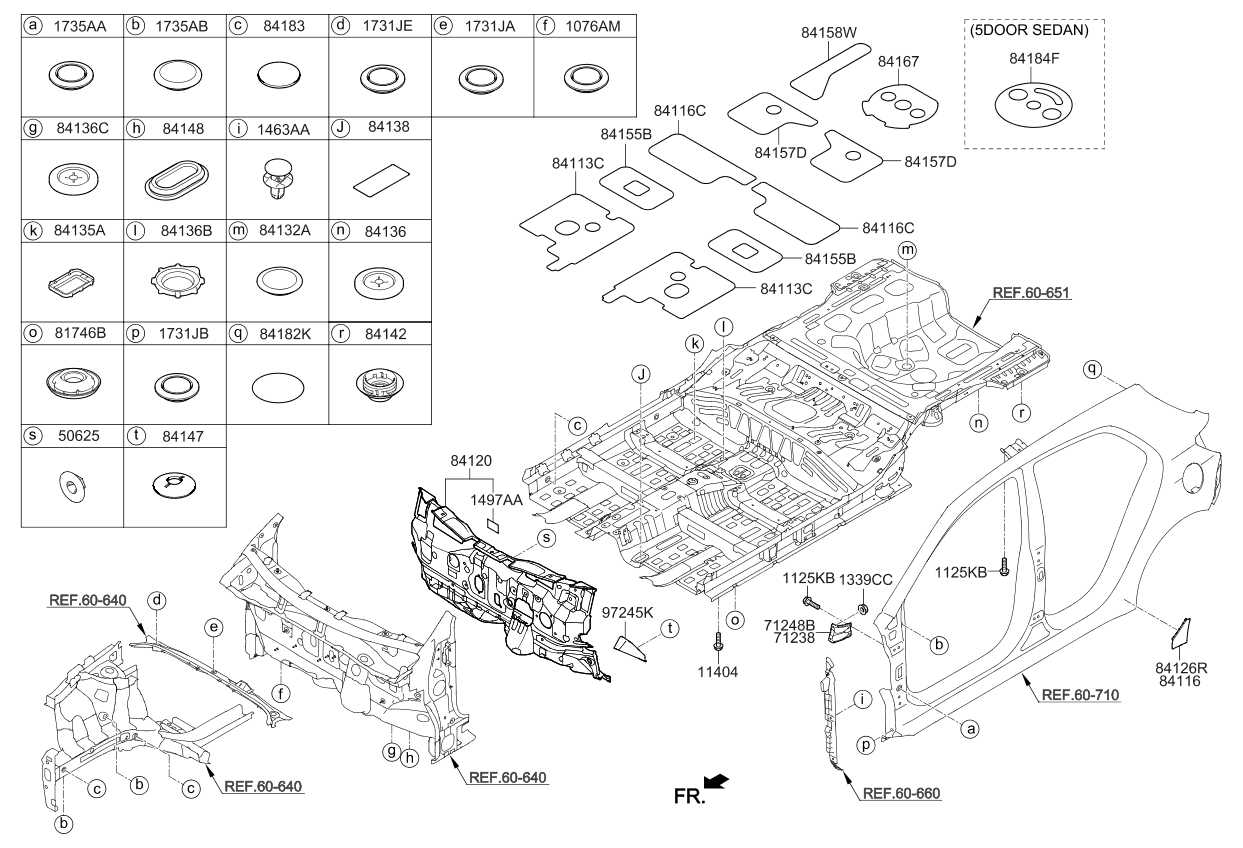 Kia 84115H9000 Anti Pad-Ctr Floor C 84115H9000 Kia Anti Pad-Ctr Floor C
