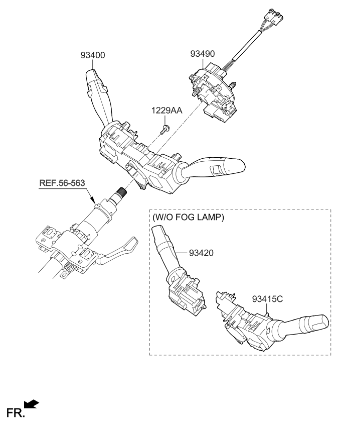 Kia 93406D4502 Multifunction Switch Assembly 93406D4502 Kia Multifunction Switch Assembly