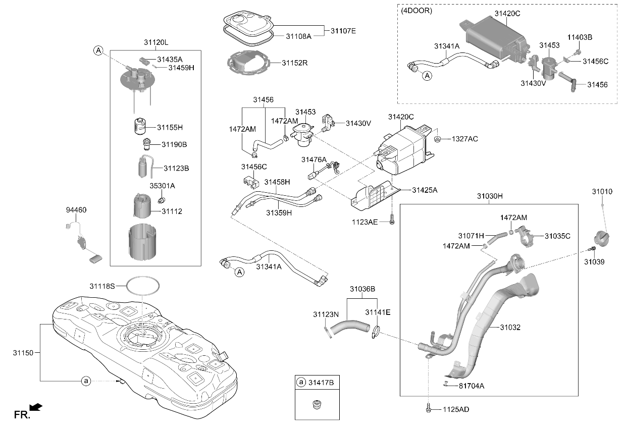 Kia 31108H8000 PACKING-FUEL PUMP 31108H8000 Kia PACKING-FUEL PUMP